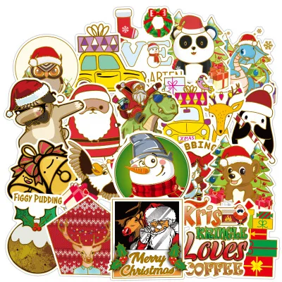 52PCS Stickers Christmas Stickers Cute Animal Stickers On Laptop Sticker Book Matte Waterproof Stickers Stickers For Kids