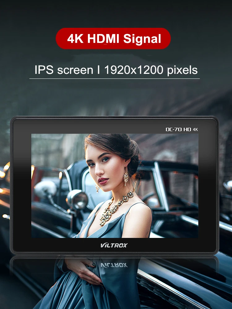 Viltrox DC-70HD клип-он 7 ''1920x1200 IPS HD ЖК-камера видео монитор Дисплей HDMI AV вход для Canon Nikon DSLR BMPCC 5DIV Viltrox DC-70HD клип-он 7 ''1920x1200 IPS HD ЖК-камера видео монитор Дисплей HDMI AV вход для Canon Nikon DSLR BMPCC 5DIV