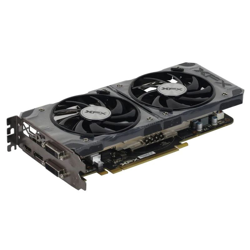 Видеокарта XFX R9 380 4 Гб, видеокарта AMD Radeon R9 380X4 Гб, видеоэкран, плата GPU, настольный компьютер, игровая карта, видеокарта, не Майнинг