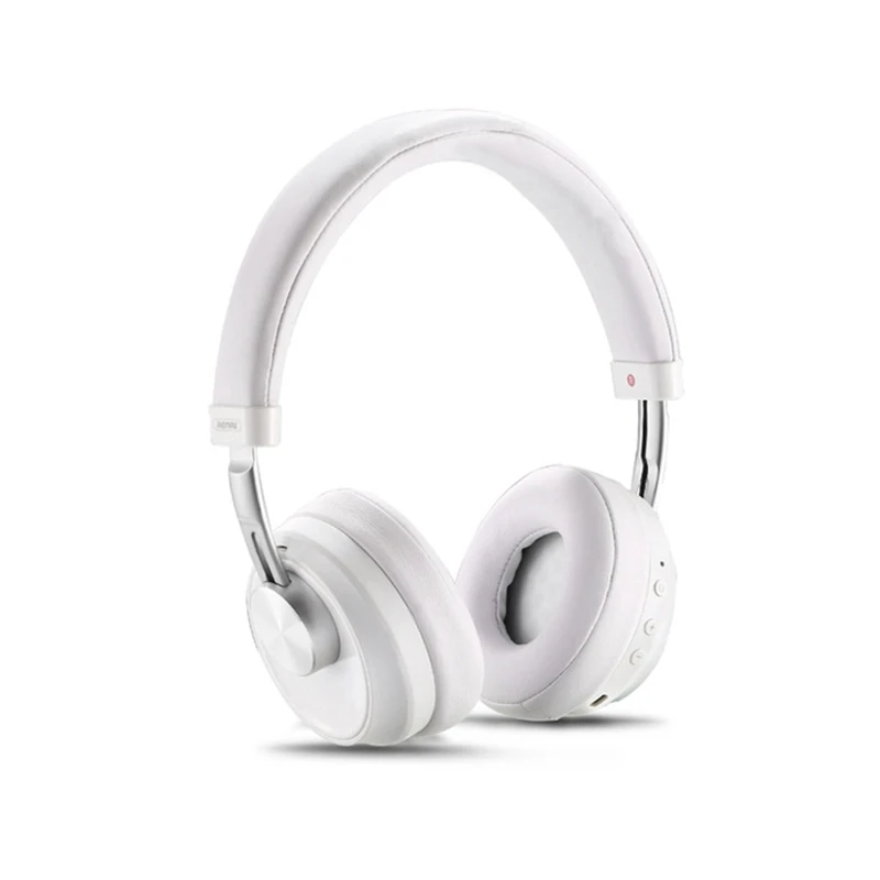 White Наушники remax Rb-500Hb Bluetooth V4.1, беспроводная гарнитура с Hd микрофоном, шумоподавление, Hifi Звук, 3D стерео бас для смартфона - Цвет: White
