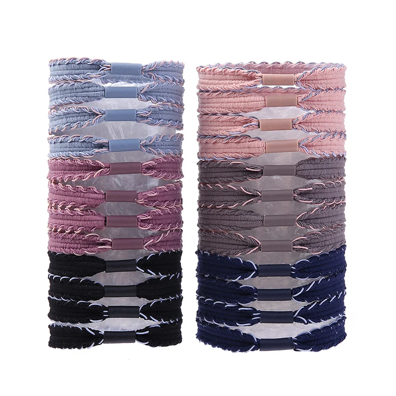 

1PCS High Elasticity Hair Gums For Women Soft Solid Hair Rings Pony Tail Thread Type Hair Tie Elastic rubber Bands Loops access