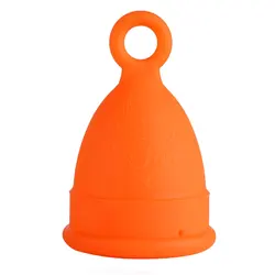 Enhanced Menstrual Health Reusable Silicone Cup - Certified Period Care Collector - S (Orange)