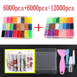 Juego de cuentas de cristal para niños, juego de bolas 3D, juguetes mágicos hechos a mano, 30 colores, 12000 Uds.