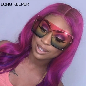 

Italian Luxury Oversized Sunglasses Women Brand Design Fashion Rimless Square Sun Glasses Female Shades UV400 Men Glasses Gafas