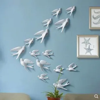 

2020 American style swallow wall hanging crafts, creative bird pendant, TV background wall decorations, wall stickers