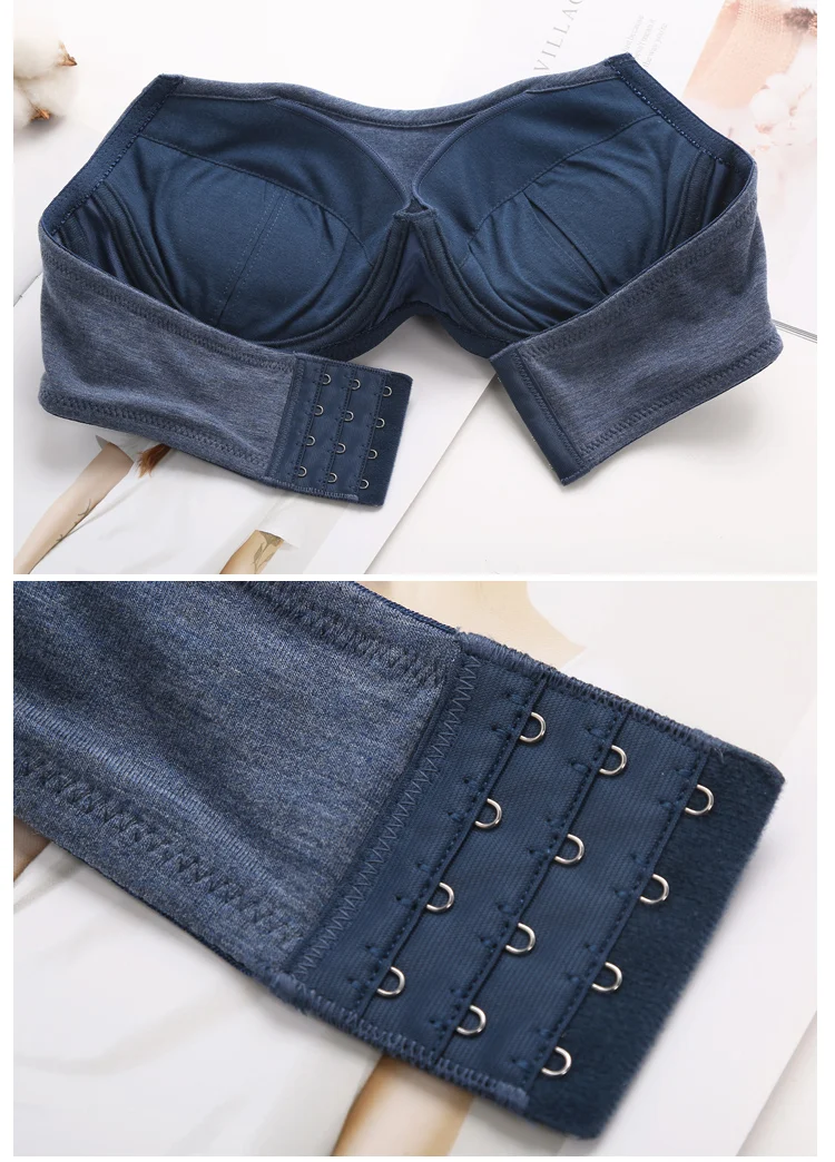 Fashion Summer Women Sexy Wrapped Chest Solid Color Prevent Exposed Straple Girls Traceless Underwear 7416