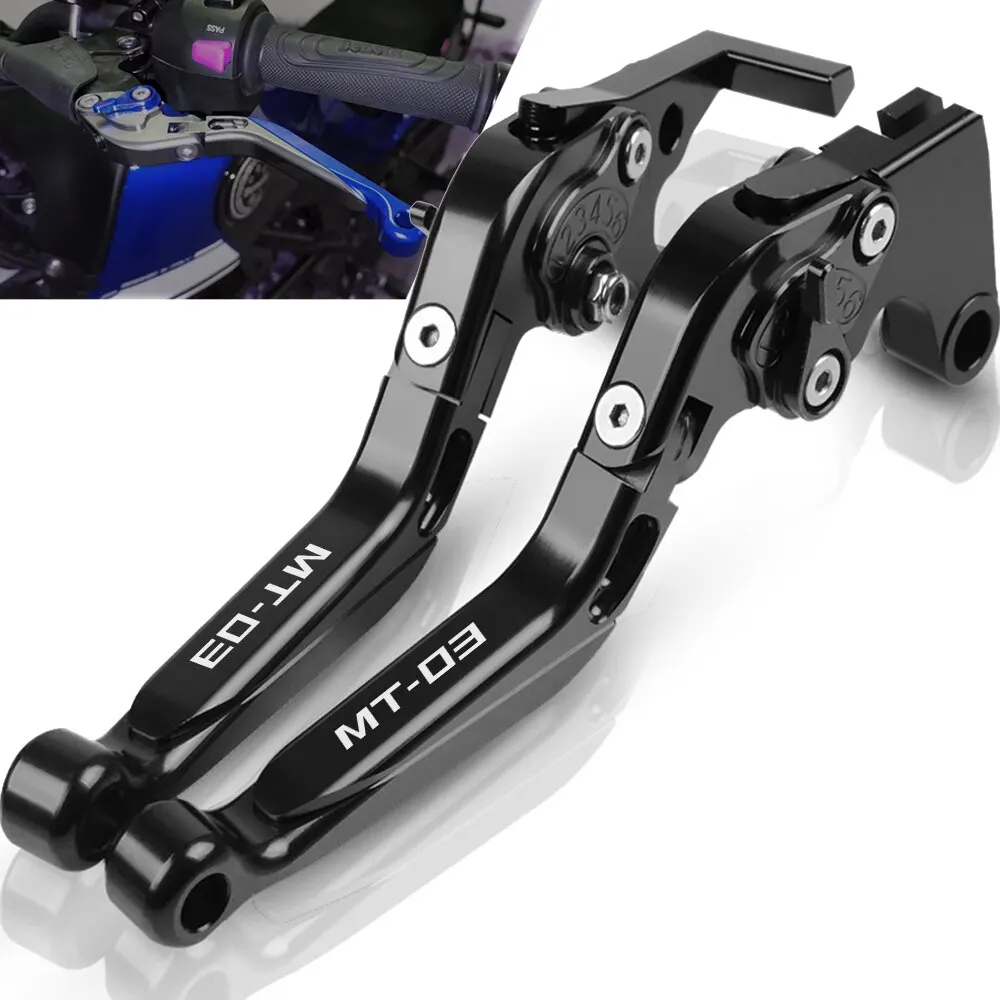 

Motorcycle Accessories Handbrake Folding Extendable Brake Clutch Levers MT03 MT-03 MT 03 05 06 FOR YAMAHA MT03 2005 2006