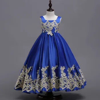 

Sleeveless Embroidery Flower Girls Dresses For Party And Wedding Vestido Infantil Formal Princess Dress Children Bridesmaid Gown