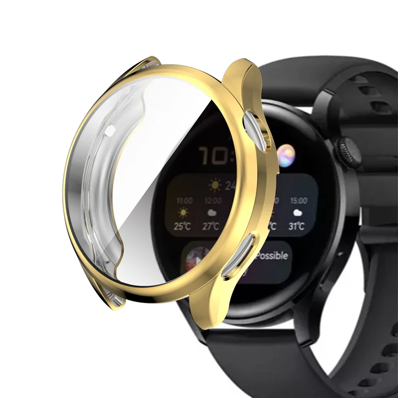 Screen Protector Cover For Huawei Watch 3/4 Pro 46mm 48mm TPU Protective Case For Huawei Watch GT3 Pro Protective Bumper Cover screen protectors watch screen protector watch screen protector case watch protector case smart watch case