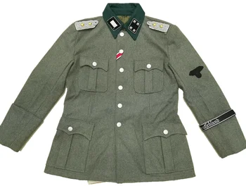 Ii wojna światowa WW2 niemiecki M36 oficer wełny pole mundur wojskowy armia pułkownik tunika wojny Reenactments tanie i dobre opinie CINESSD COTTON