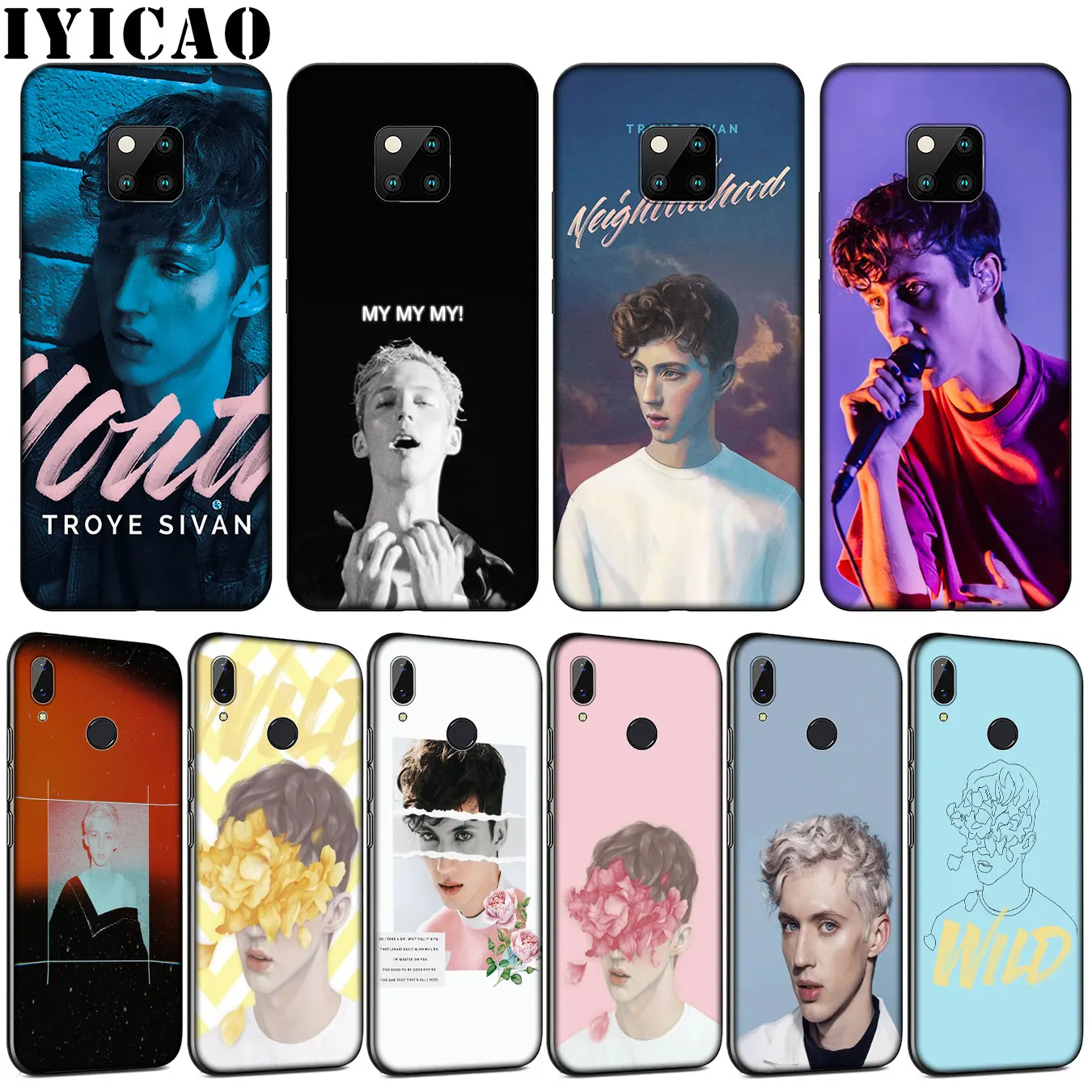 Мягкий силиконовый чехол для телефона IYICAO Troye Sivan Huawei Mate 30 20 10 Pro черный Nova 5i 4 3 3i 2i 2
