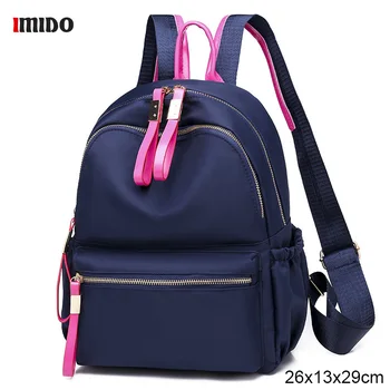 

2020 Korean Style Women Oxford Backpack Waterproof Lightweight School Bag For Girls Navy Blue Black Wine red Travel Backpack Bag