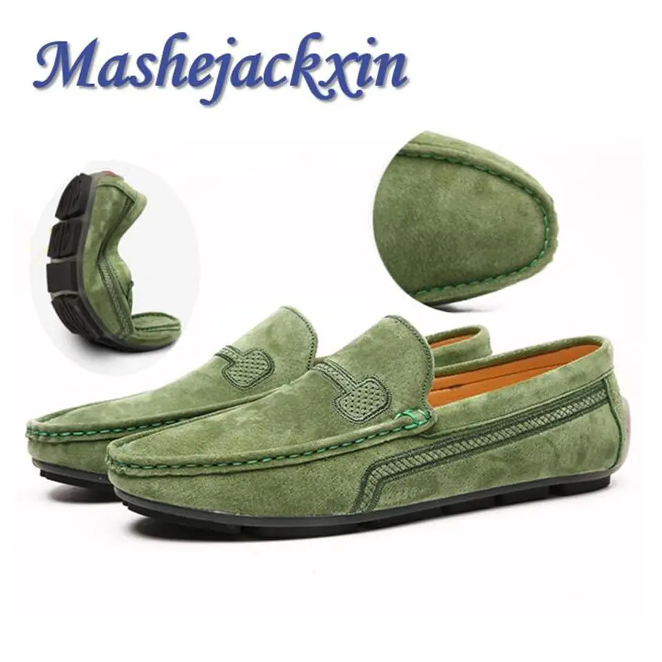 Mashejackxin/мужские лоферы из натуральной кожи; удобная мужская повседневная обувь; нескользящие мокасины; Мужская обувь для вождения; большие размеры 6,5-13