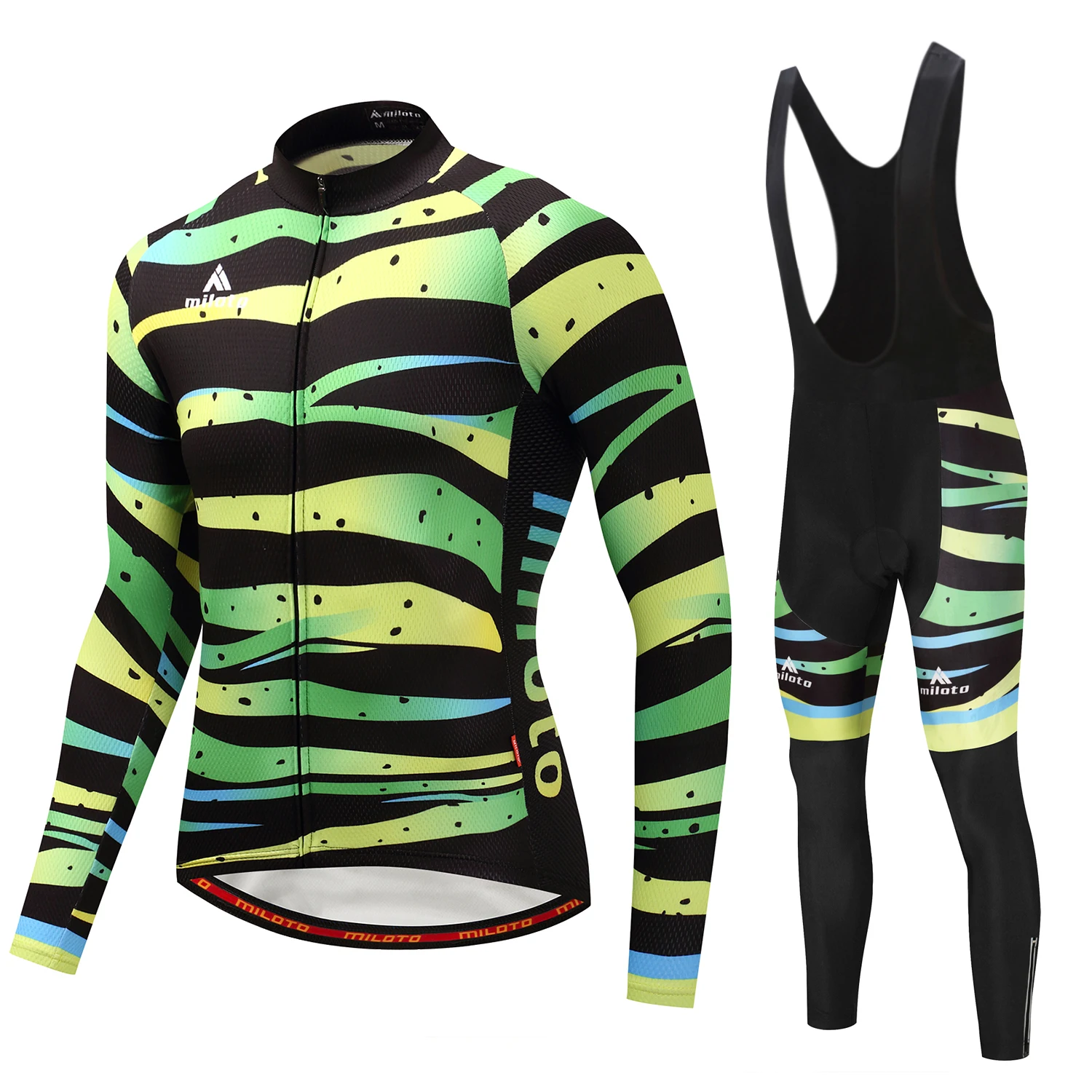 

MILOTO 2019 Men's Bicycle Autumn Set Cycling Bike Clothing Ropa Ciclismo Long Sleeve MTB Road Cycling Jersey Shirt Maillot #0626