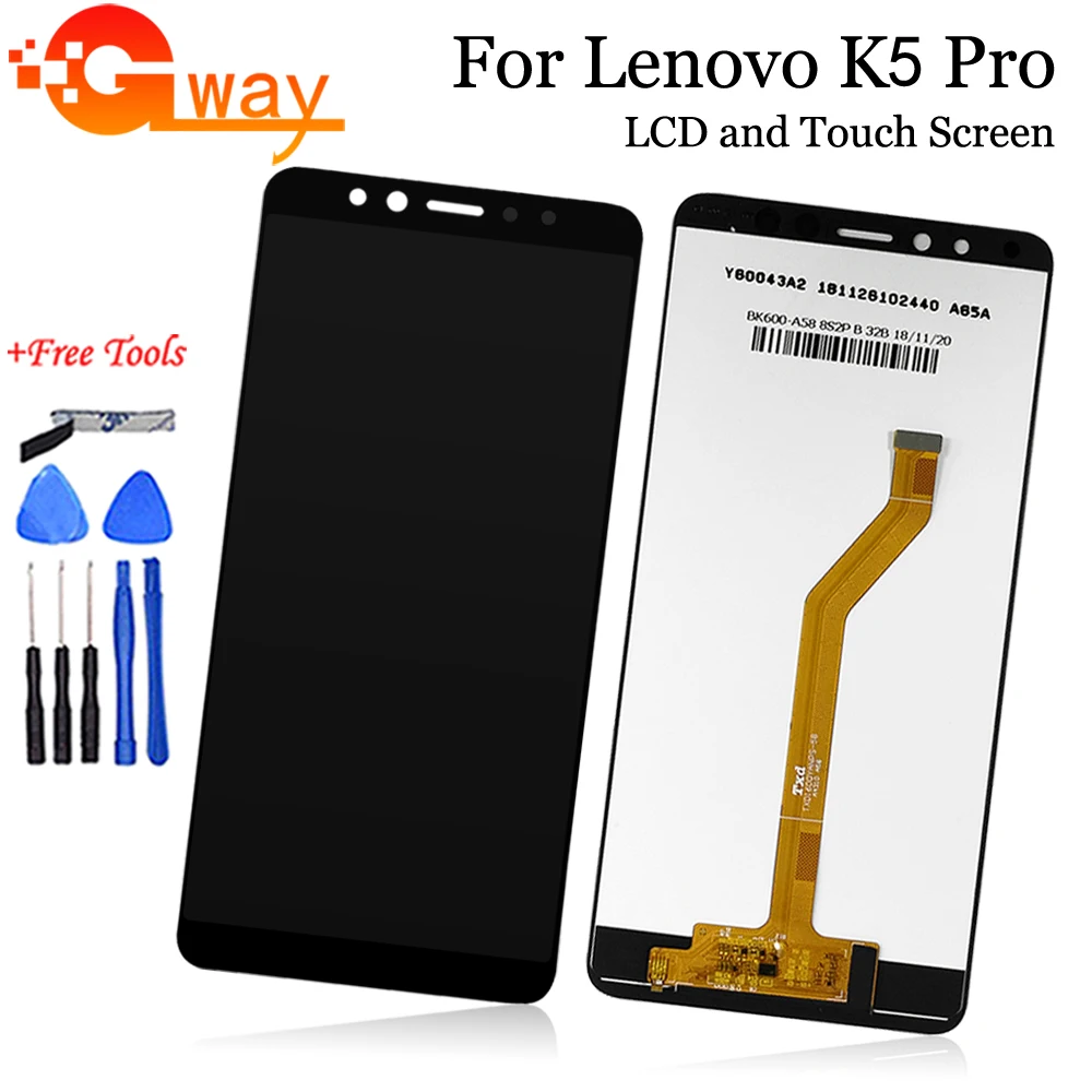 5 99 &quotдля Lenovo K5 Pro ЖК дисплей + сенсорный экран дигитайзер сборка телефона