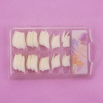 

Women 100pcs Natural Color French False Nail Tips Artificial Fake Nails Art Acrylic Manicure Tools