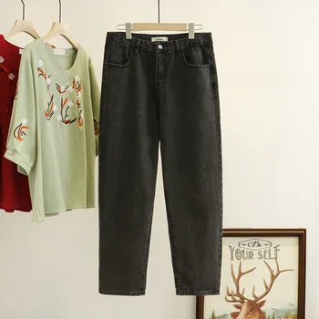 

2020 Pack 200 Jin Fat Mm Slim Leisure Loose Harlan Pants Radish Pants Increase Code Women's Wear 7618
