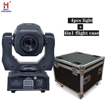 

moving head led dj light mini 60W gobo spot light DMX led stage light for disco party lights with 4in1 flight case (4pcs/lot)