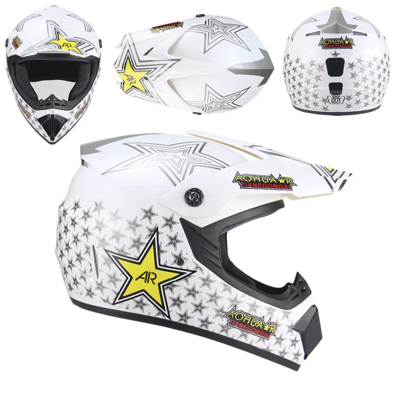 3 подарка внедорожный мотоциклетный шлем для мотокросса ATV Dirt Bike горные MTB гоночные шлемы крест шлем для мужчин и женщин Capacetes DOT Moto - Цвет: bright white 2