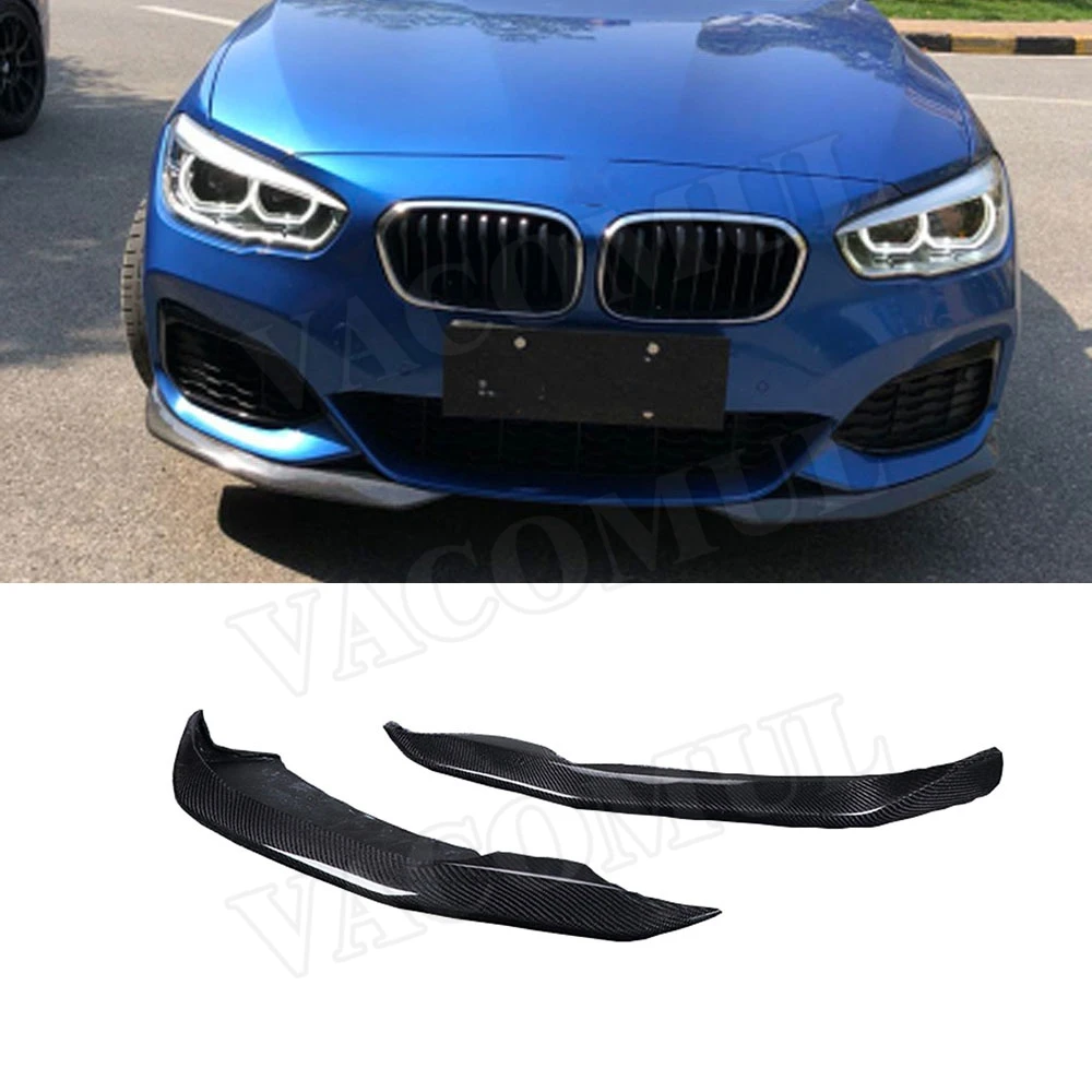 Углеродное волокно Передние Губы разветвители Canards закрылки для BMW 1 серии F20 M Sport