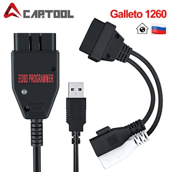 

OBD2 Galletto 1260 ECU Chip Tuning Interface Galletto1260 Interface EOBD Flasher ECU Flasher Green PCB FTDI FT232RQ Read&Write