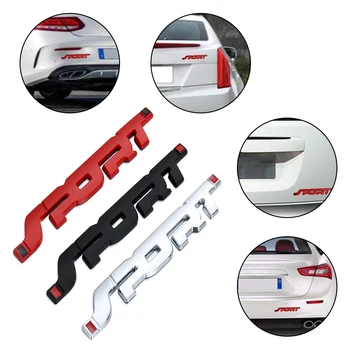 

3D SPORT Graphic Logo Personality Car Metal Sticker Badge Emblem Sticker Auto Trunk Fender Decal For Mitsubishi Car Universal