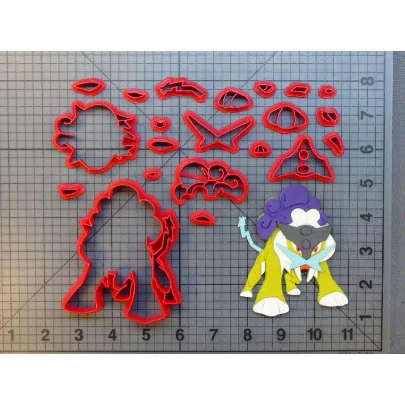 Raikou Chikorita Entei Vaporeon Cyndaquil Popplio Oshawott Go Egg 3D Печатный PLA пластик помадка украшение для печенья резак набор