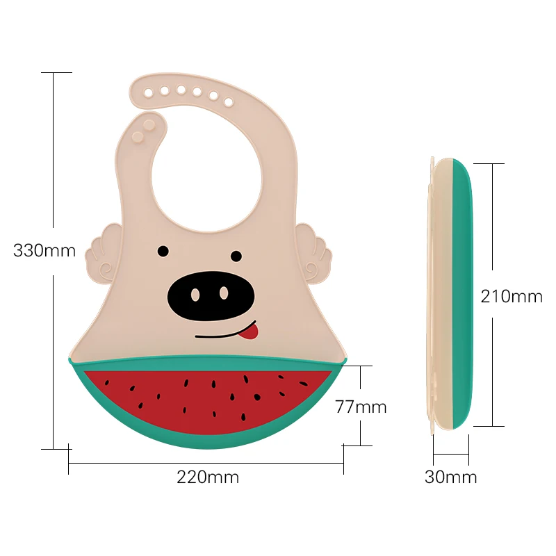 10 шт Детские нагрудники силиконовые водонепроницаемые Слюнявчики для кормления детские нагрудники новорожденный мультяшный фартук регулируемые Слюнявчики детские вещи