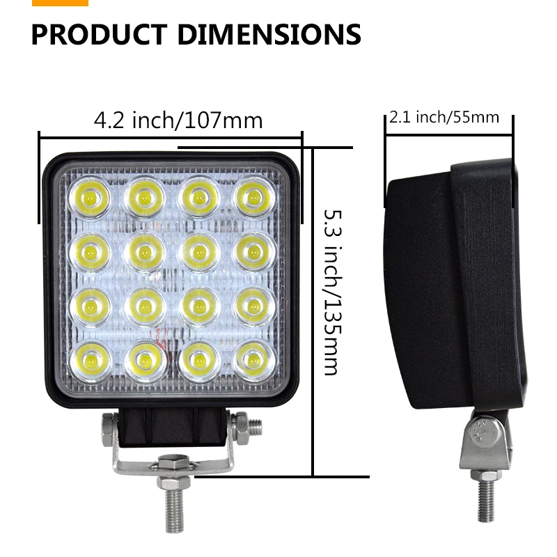 10PCS 48W led work light spot flood beam Offroad