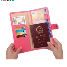 Женский бумажник для паспорта, Дамский Длинный тонкий кошелек из искусственной кожи, милый кошелек для карт с героями мультфильмов, id держатель для карт, клатч, женский кошелек