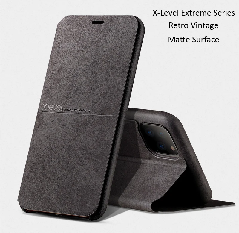 X-Level, экстремальный кожаный чехол-книжка для iPhone 11 Pro Max, Ретро стиль, X уровень, чехол-книжка, кошелек, чехол из искусственной кожи, чехол для Iphone 11