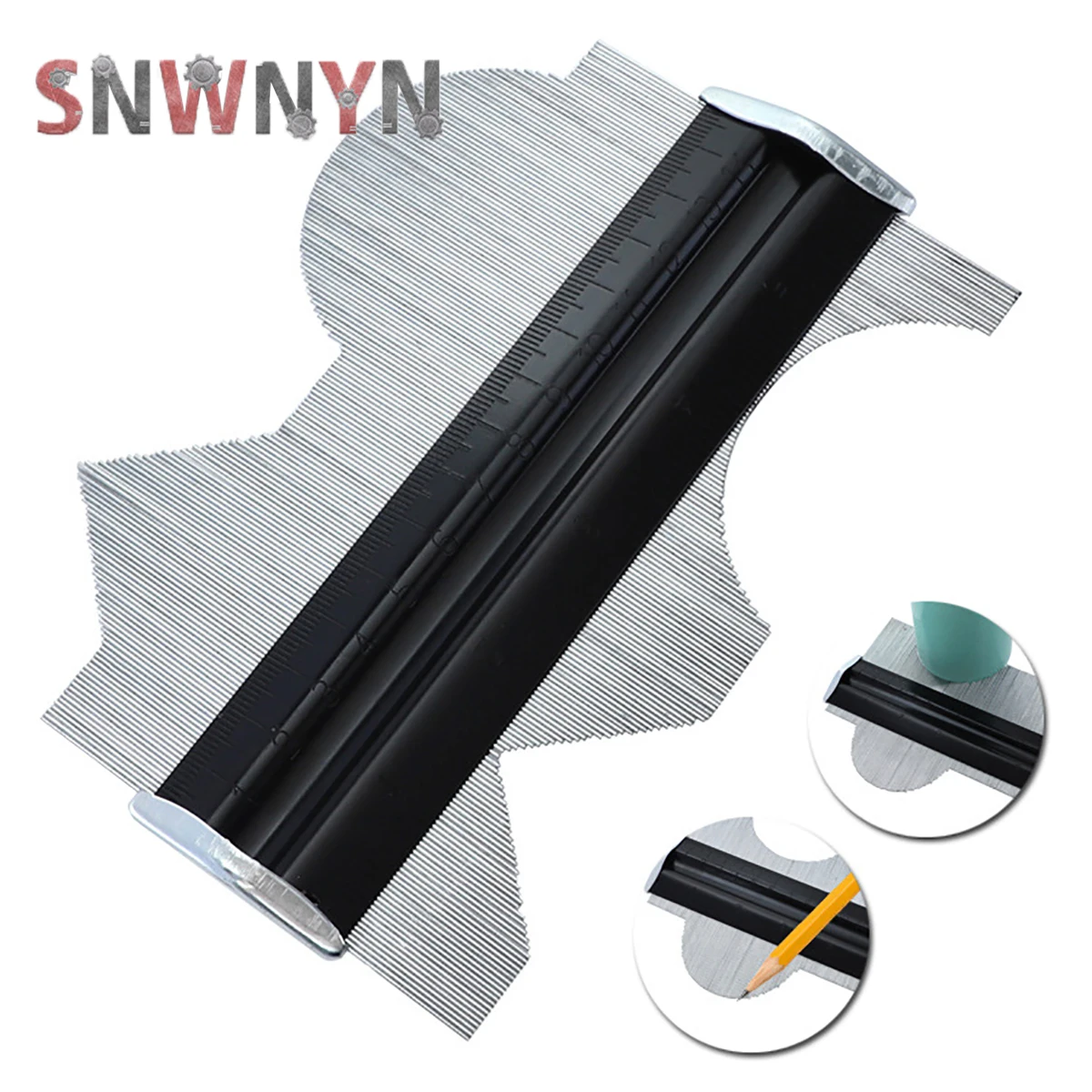 Jauge De Contour Copieur De Contour Verrouillable Instrument Outil De Marquage Jauge Profil Pour Mesure De Carrelage Plastique - Bricolage