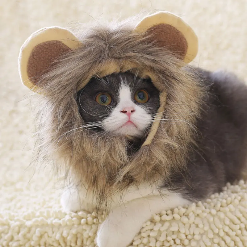 pet costume lion mane wig for dog