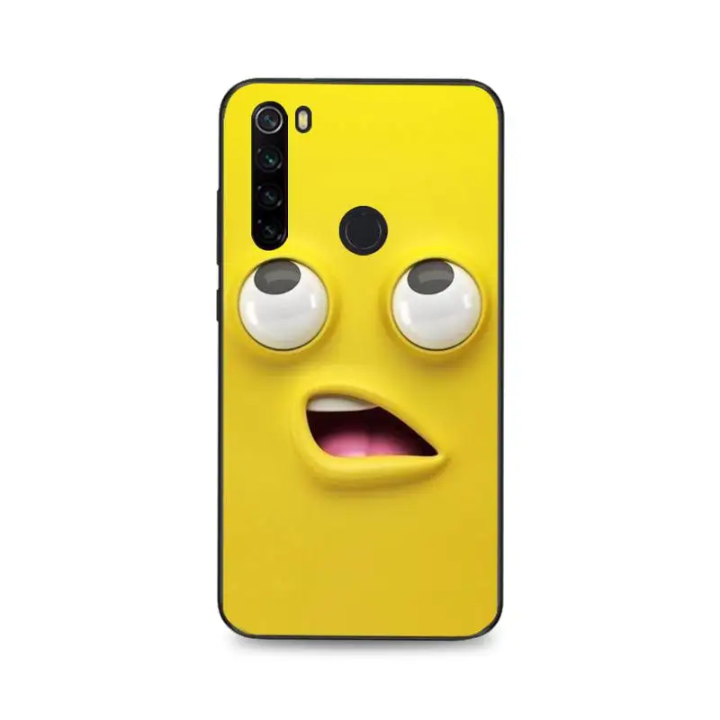 YNDFCNB 3D funny face Silicone Black Phone Case For Xiaomi Redmi Note8T 7 9 Pro 5A Redmi4X 5A 6A 6 7 8 5Plus 