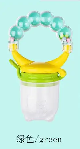 Green L Соска для кормления, мешок для укуса, многоцветная соска для укуса, пищевая добавка, погремушка для укуса, питание, соска для кормления, фрукты - Цвет: Green L