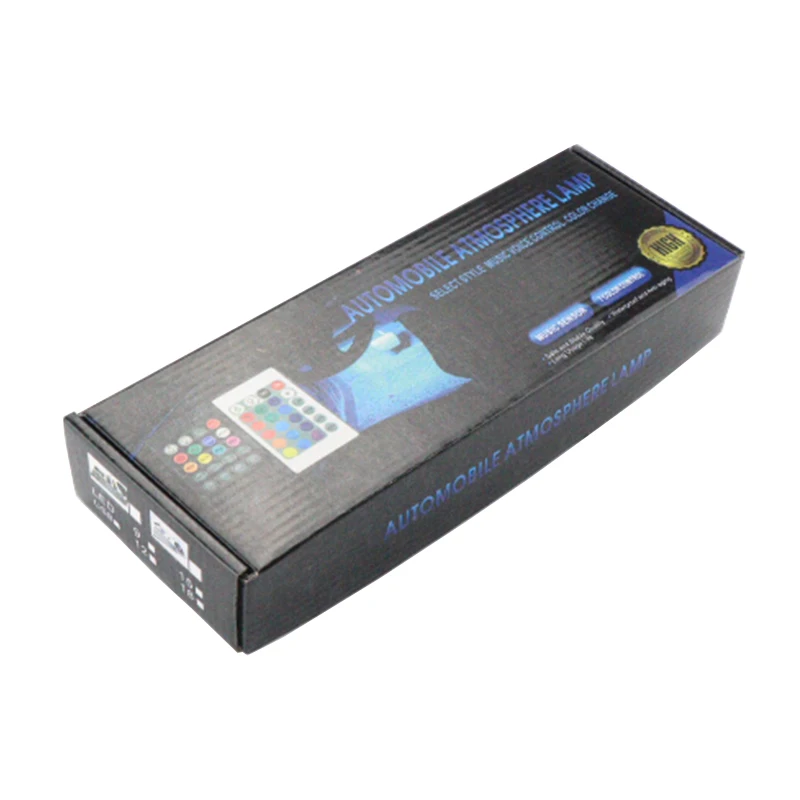 Автомобильный светодиодный RGB музыка атмосфера звук активная функция Светодиодная лента пульт дистанционного управления/приложение управление ножные лампы автомобильная атмосферная лампа