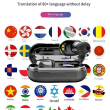 

Portable 80 Language Translator Earphone Wireless business earbuds Bluetooth Offline Translator Headset Backend Translation