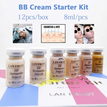 

BB Cream Glow Ampoule Mix Starter Kit with added foundation niacinamide/peptide for effective brightening anti-aging 12pcs/set