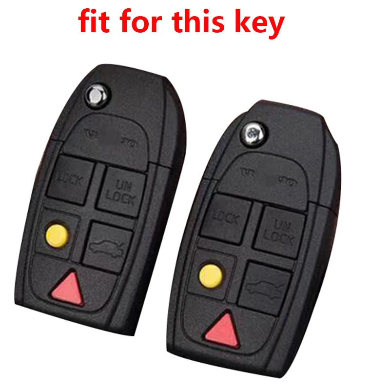 Чехол для выкидного ключа силиконовый чехол для автомобиля корпус ключа зажигания VOLVO S60 S80 D05 V70 XC70 XC90 5 кнопочный чехол для брелка сигнализации милый