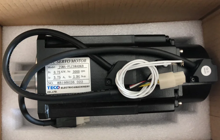 750 Вт Teco AC Серводвигатель тормоза JSMA-PLC08ABKB+ JSDEP-20A для станка с ЧПУ