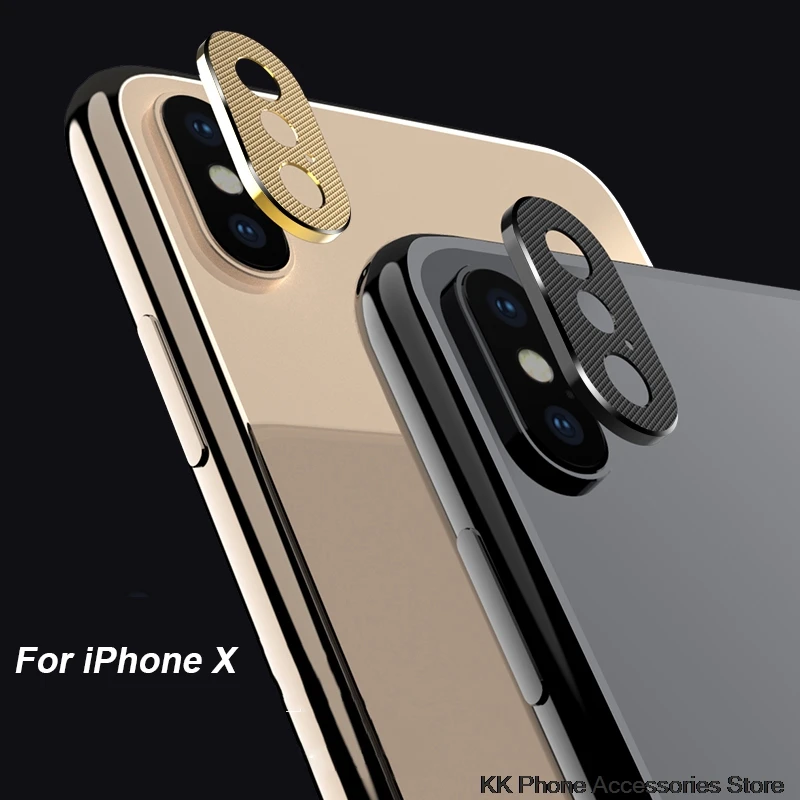 Защитный алюминиевый кольцевой чехол для iPhone X XS Max XR 7 8 6s Plus|Объективы мобильных