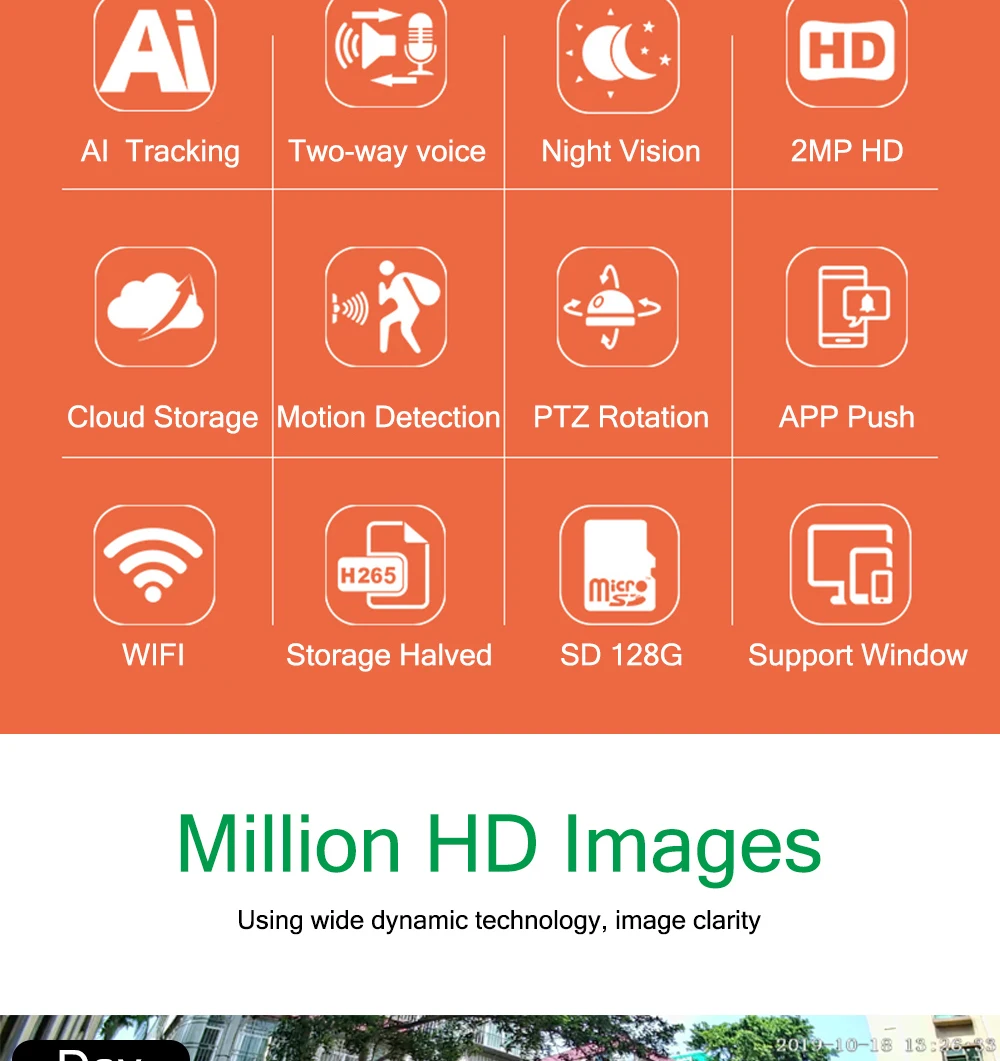 1080P Беспроводная 1920*1080 wifi ip-камера, интеллектуальная домашняя охранная камера видеонаблюдения, сетевая камера с wifi P6Spro
