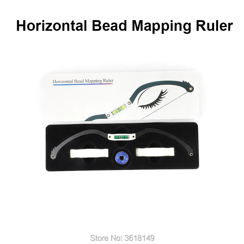 

Newest Black Silver Eyebrow Ruler with Mapping String Marker Permanent Makeup Microblading Supplies Mapping Thread Pre-inked