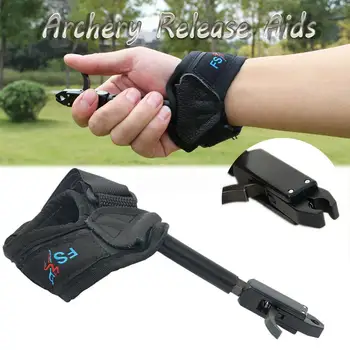 

Outdoor Archery Caliper Release Aid Compound Bow Strap Shooting Pro Arrow Trigger Wristband Archery Bow Black Color