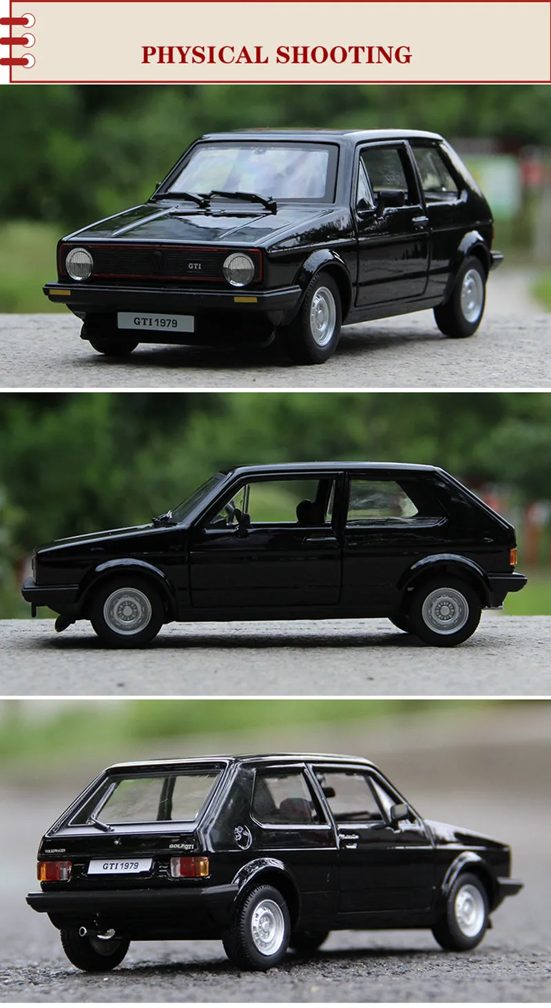 Bburago 1:24 1979 Volkswagen Golf GTI модель автомобиля из сплава Модель автомобиля украшение коллекция Подарочная игрушка