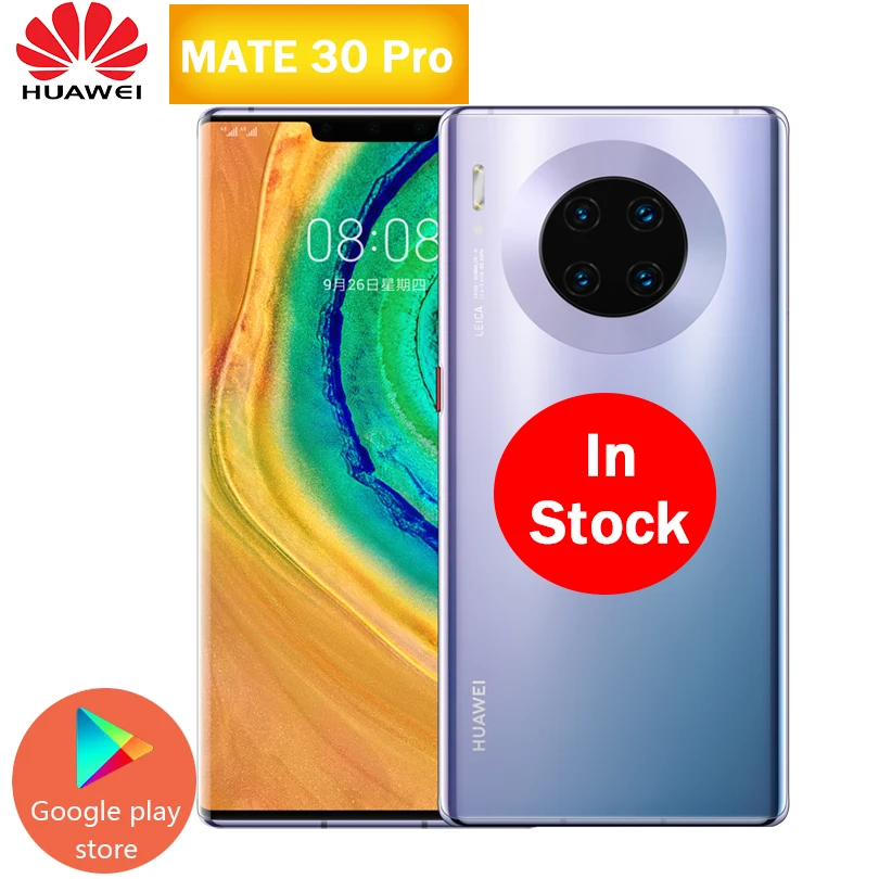 Huawei mate 30 Pro 8 ГБ ОЗУ 256 Гб ПЗУ Kirin 990 Android 10 0 6 53 &quot2400x1176 40MP + 32MP 40W Зарядка