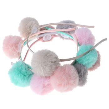

Girls Headband Hairband Bear Ear Pom Pom Bow Ball Leopard Print Design Hairbands Children Kawaii Hair Band Cat Ears Hoop