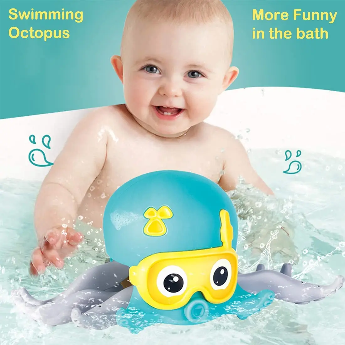 Baby Bath Octopus Toys TIKTOK Amphibious Octopus Pet Water Toys