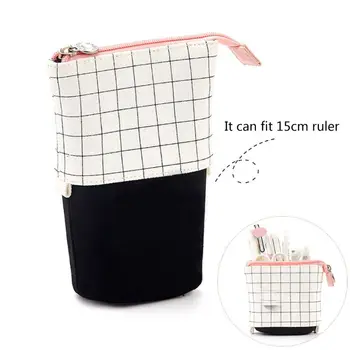 

2020 New Stand Up Pencil Holder Telescopic Pencil Case Pen Box Stationery Pouch Bag