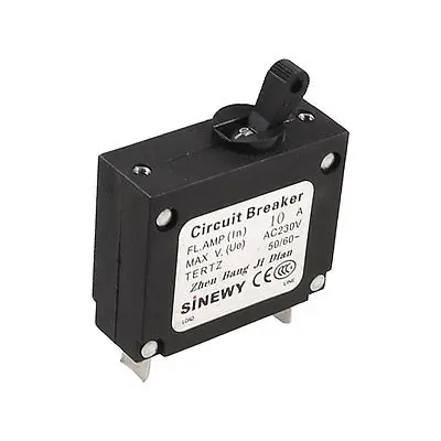 

AC 230V 10A Single Pole MCB Mini Circuit Breaker Black